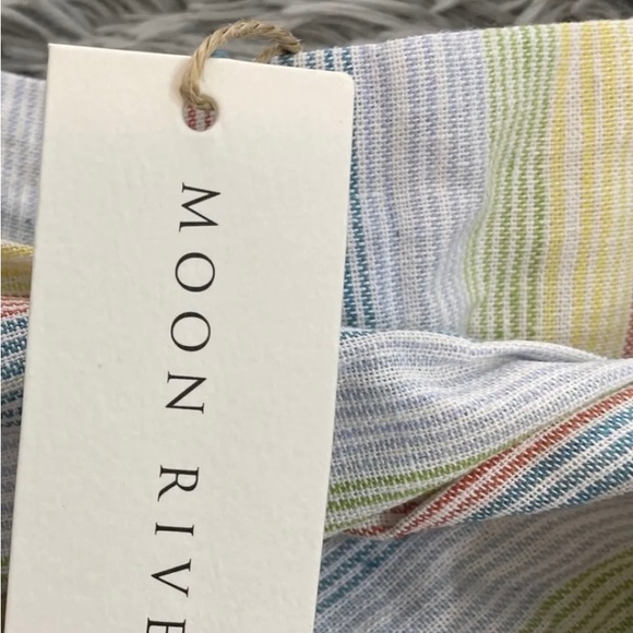 Anthropologie Moon River Medium Linen Rainbow Wrap Skirt NWT - Picture 4 of 5